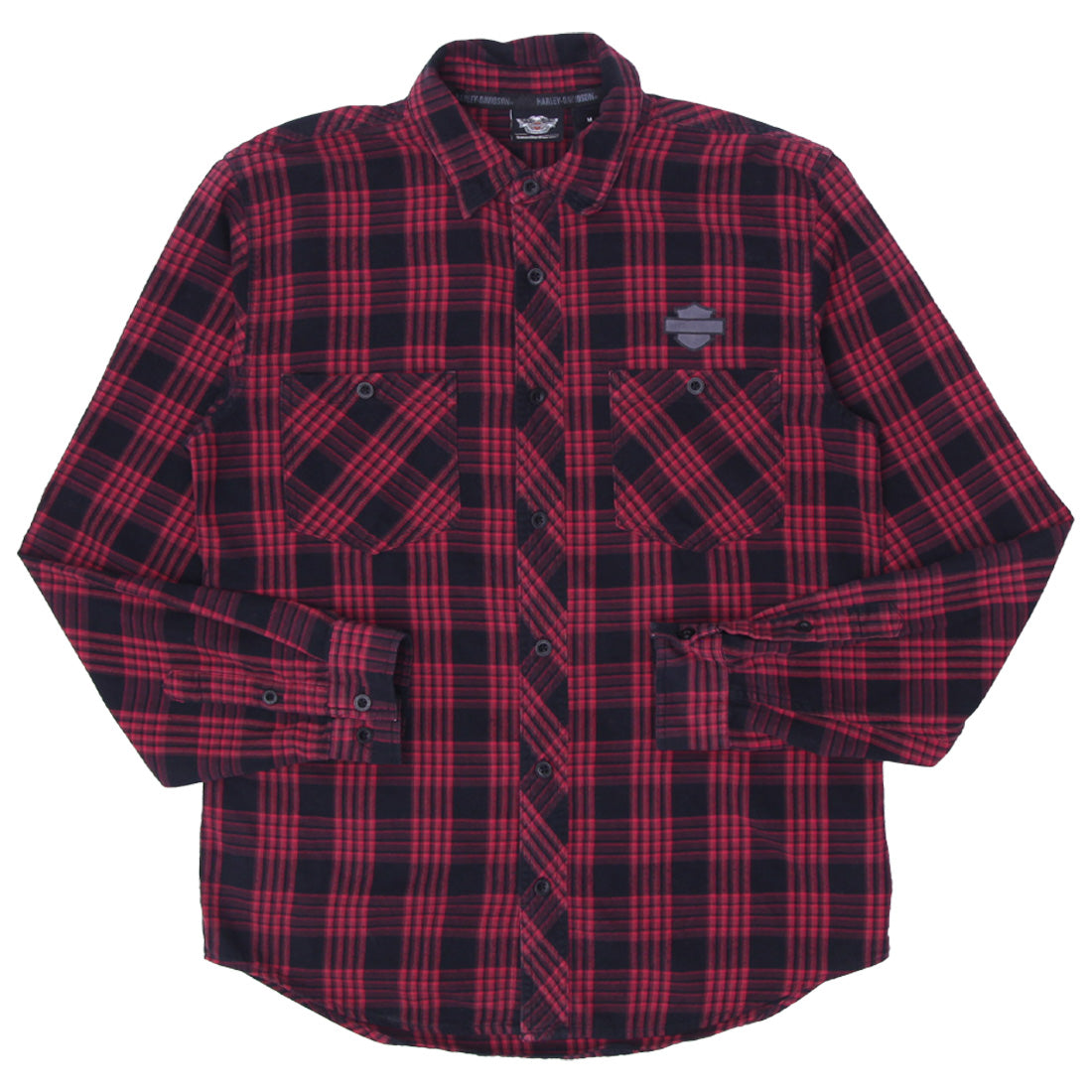 Harley-Davidson Buffalo Check Long Sleeve Flannel Check Shirt Men's M / eaa524083