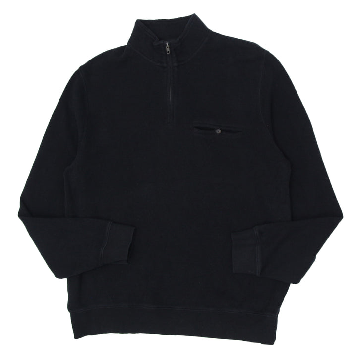 Mens Pendleton Quarter Zip Black Sweater
