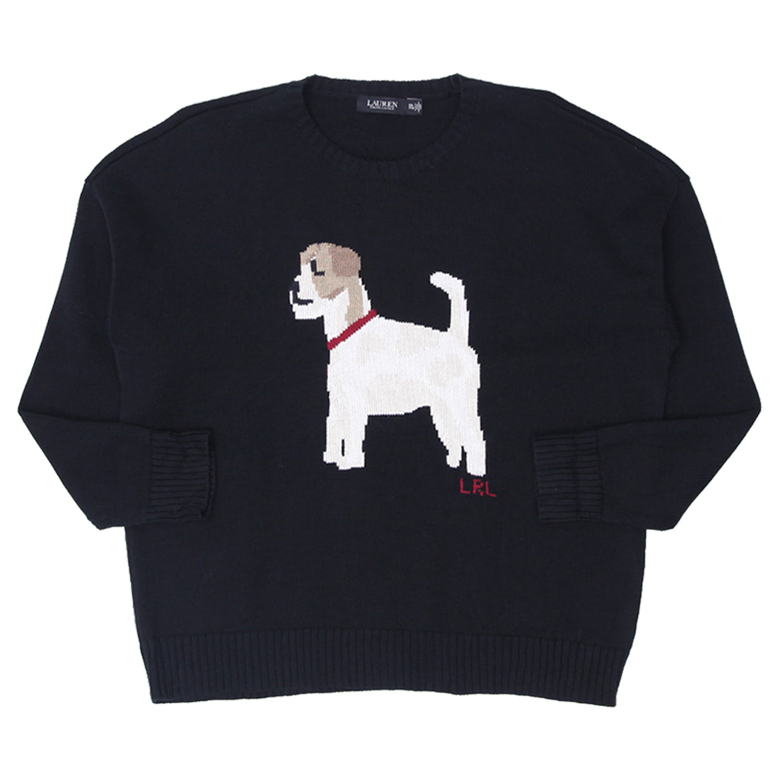 Shop Ladies Lauren by Ralph Lauren Dog Sweater Black