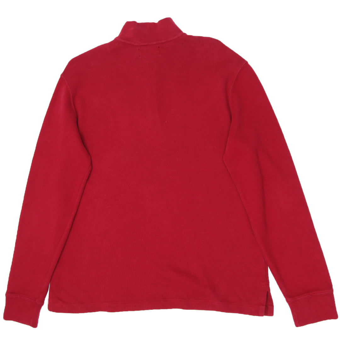 Mens Polo Ralph Lauren Quarter Zip Red Sweater