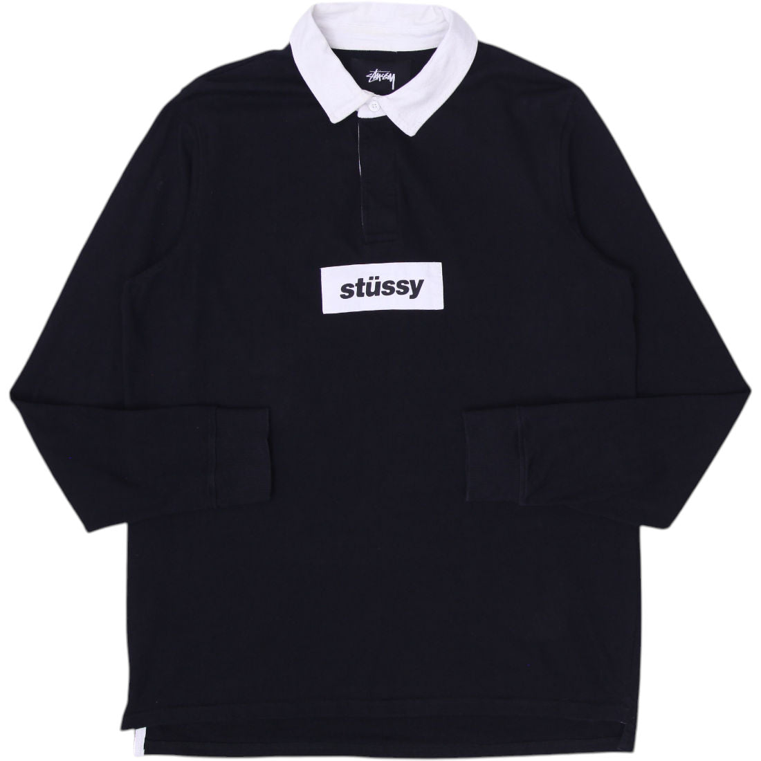 Shop Stussy Graphic Stripe Long Sleeve Polo Shirt Size M | Fashion