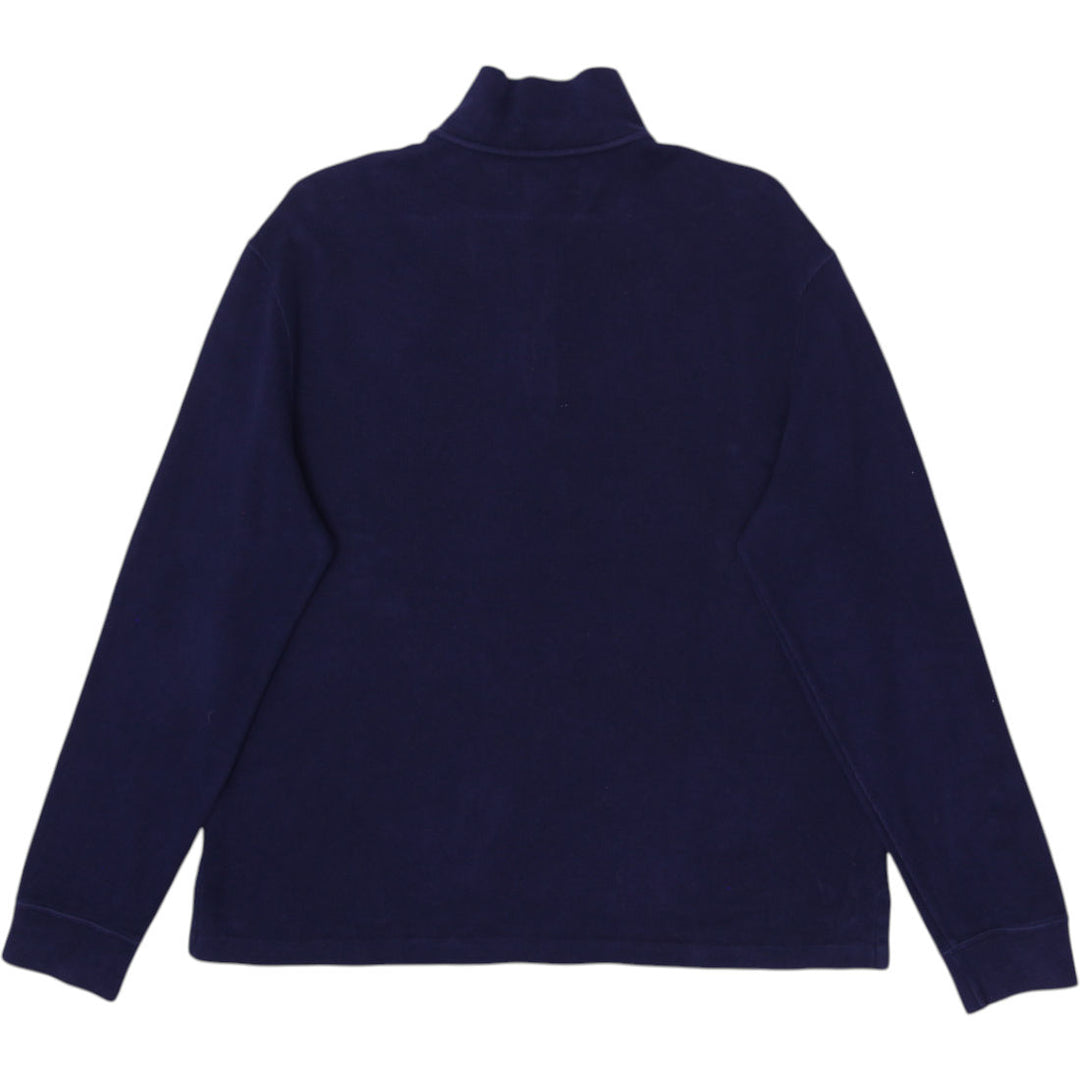 Vintage Mens Polo Ralph Lauren Navy 1/4 Zip Cotton Knitwear Sweater Size L | Migration_Knitwear & Sweaters - | Fashion Rerun