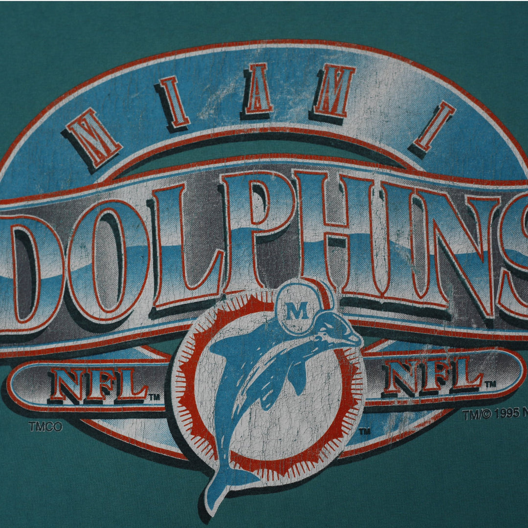 Vintage 1995 Trench Ultra Miami Dolphins T-Shirt Made in USA Size L | Migration_T-Shirts - Alternate View | Fashion Rerun