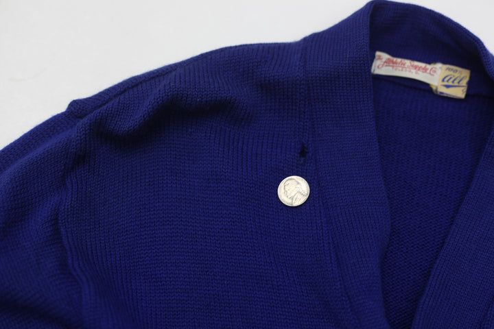 Vintage 1930s Winged Foot Varsity Letterman Cardigan Sweater Whitmer Track