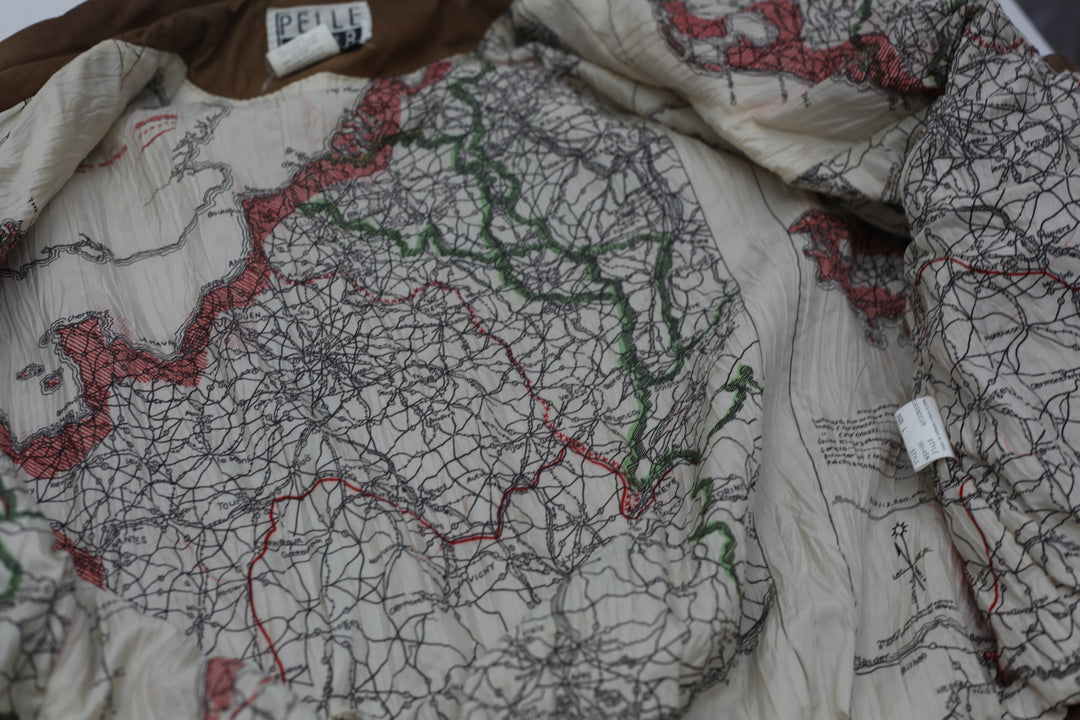 Vintage 90s Streetwear Suede Leather Pelle Cuir Jacket