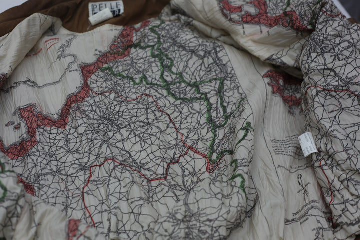 Vintage 90s Streetwear Suede Leather Pelle Cuir Jacket