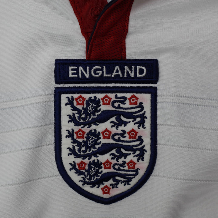 Mens Umbro England Soccer Jersey White Red Team Logo ' 03-05 | Migration_Jerseys - Detail View | Fashion Rerun