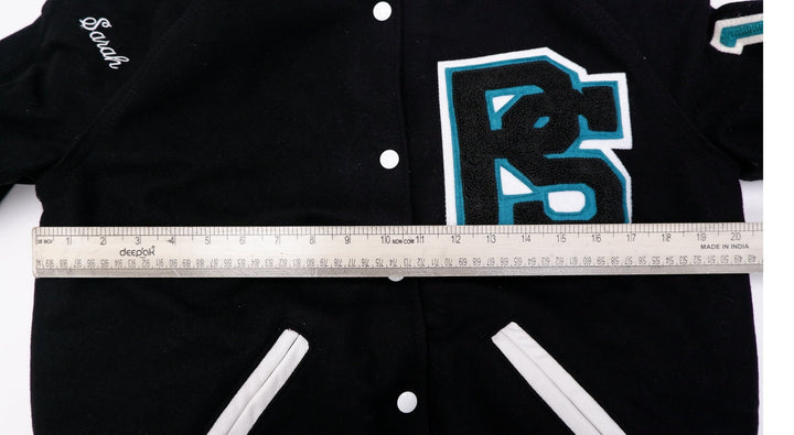 Vintage Womens Holloway Varsity Jacket Black Embroidered Plymouth South