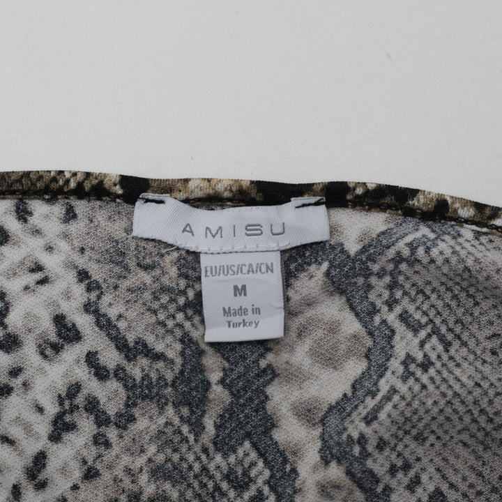 Y2K Ladies Amisu Lace Trim Snakeskin Cami Top Size M