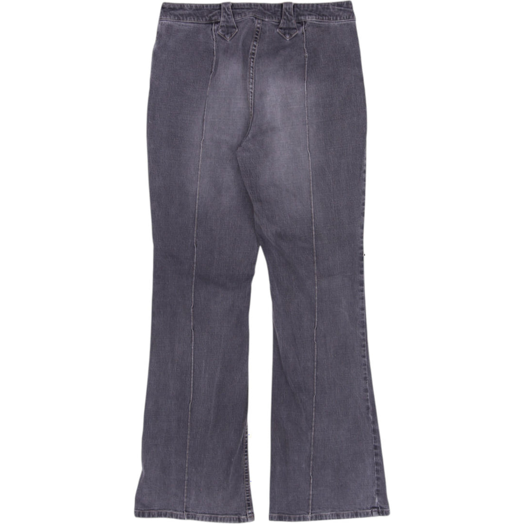 Y2K Ladies GUESS Jeans Front Seam Flared Denim Jeans Size 32