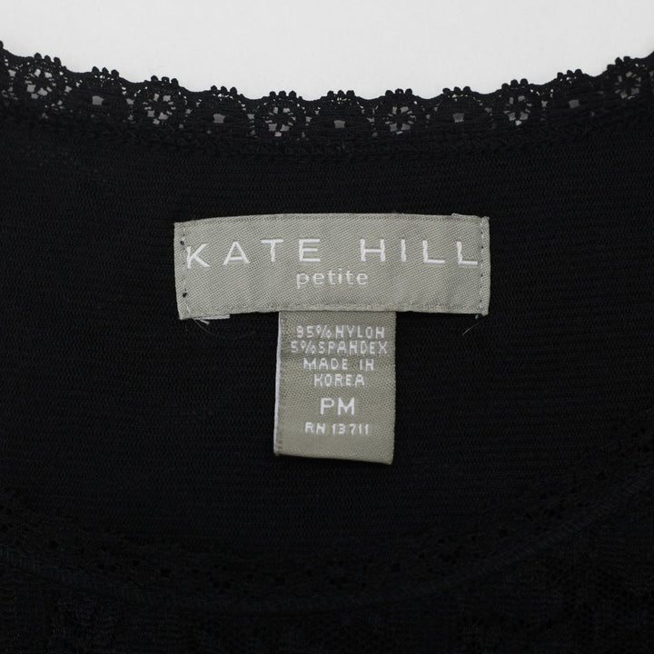 Y2K Ladies Kate Hill Floral Lace Trim Tank Top Size PM