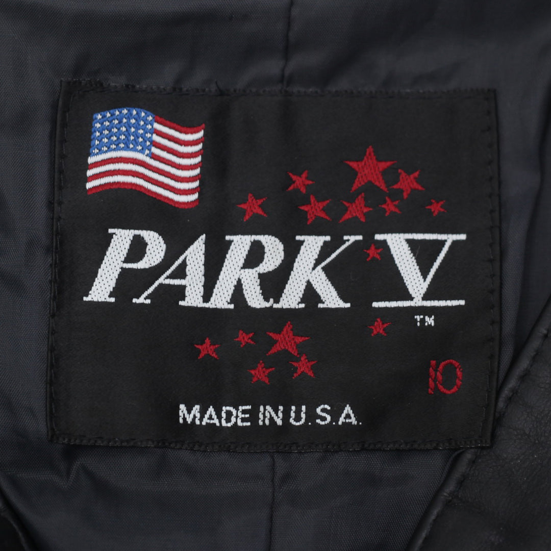 Vintage Park V Leather Vest, Made In USA Black - Fashion Rerun Vintage Migration_Jacket