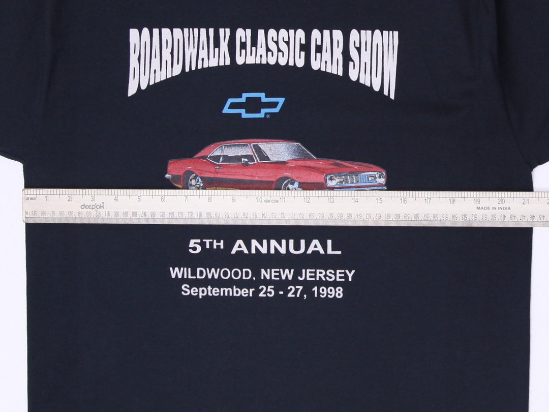 Vintage Mens 90s Jerzees Boardwalk Classic Car Show Chevrolet Wildwood NJ