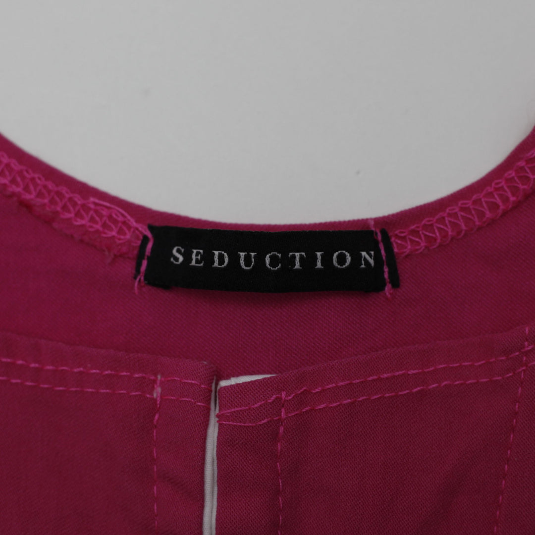 Y2K Zip Front Tank Top Pink Size L | Migration_Y2K Tops - Back View | Fashion Rerun