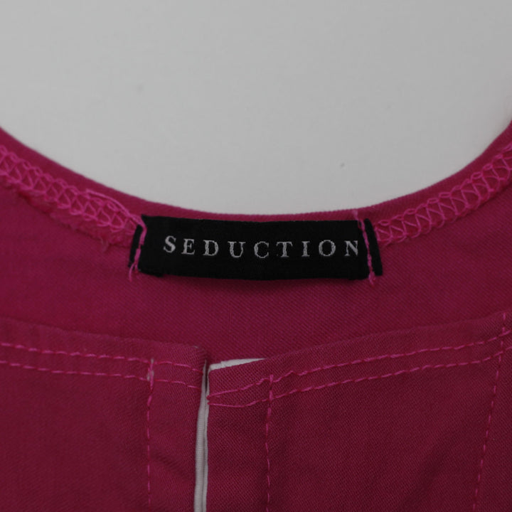 Y2K Zip Front Tank Top Pink Size L | Migration_Y2K Tops - Back View | Fashion Rerun