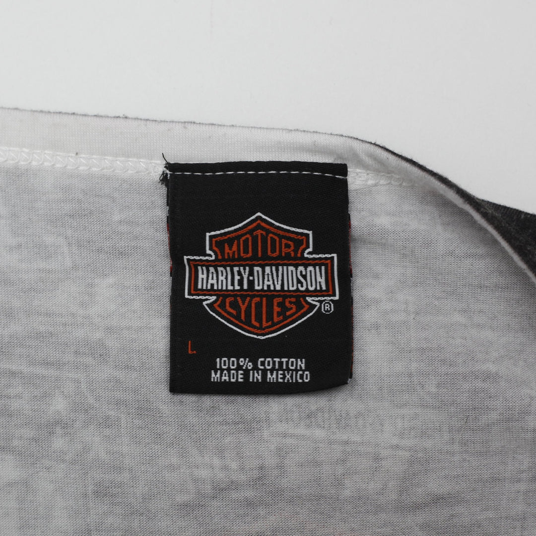 Y2K Harley Davidson Graphic Sleeveless Cotton Tee Size L