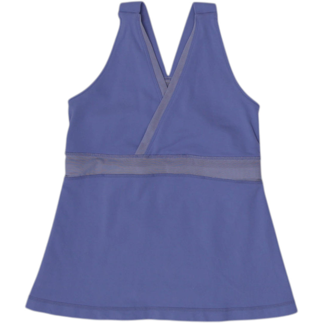 Ladies Lululemon Tank Top Blue Mesh Racerback Activewear