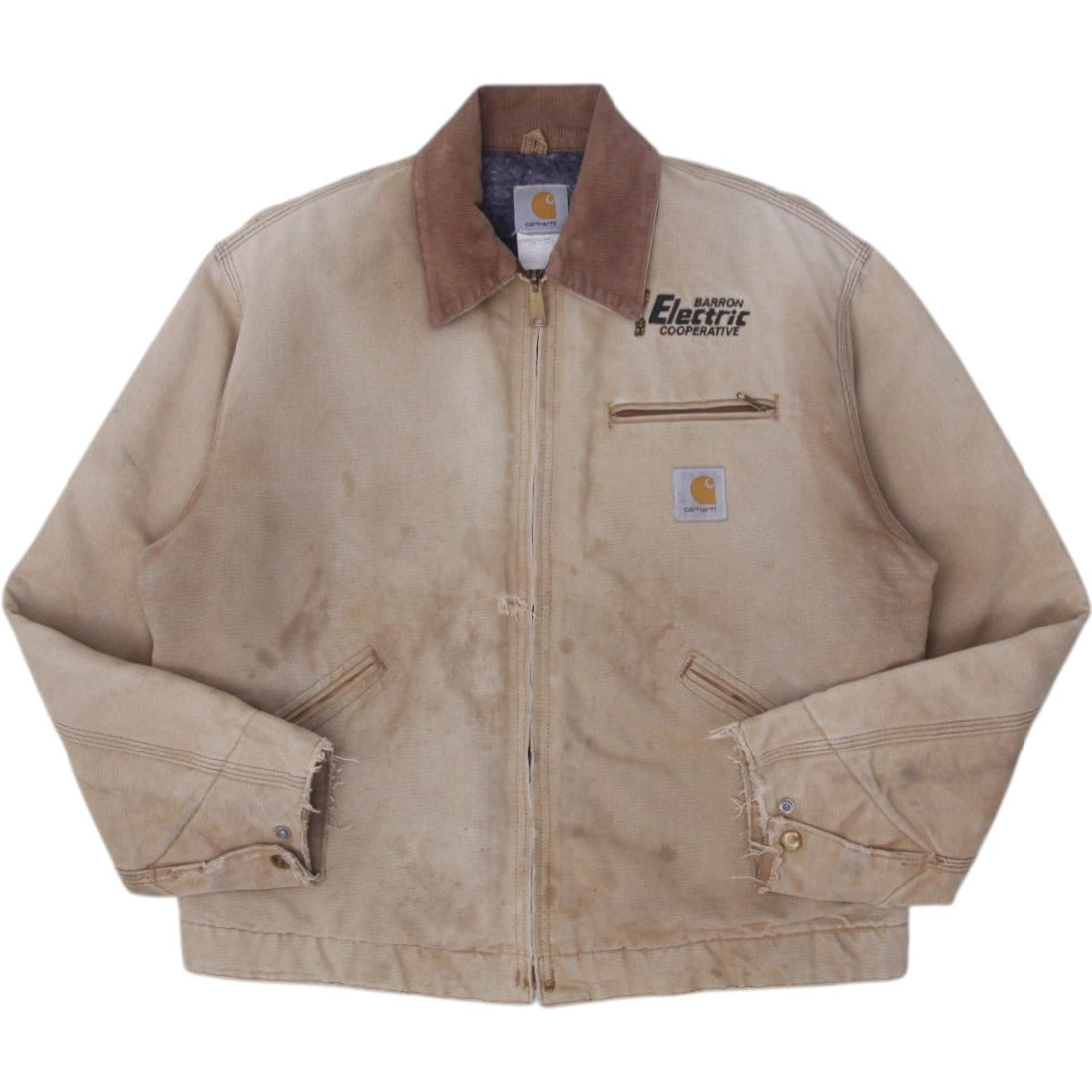 Shop Vintage Carhartt J01 BRN Detroit Workwear Full Zip Jacket