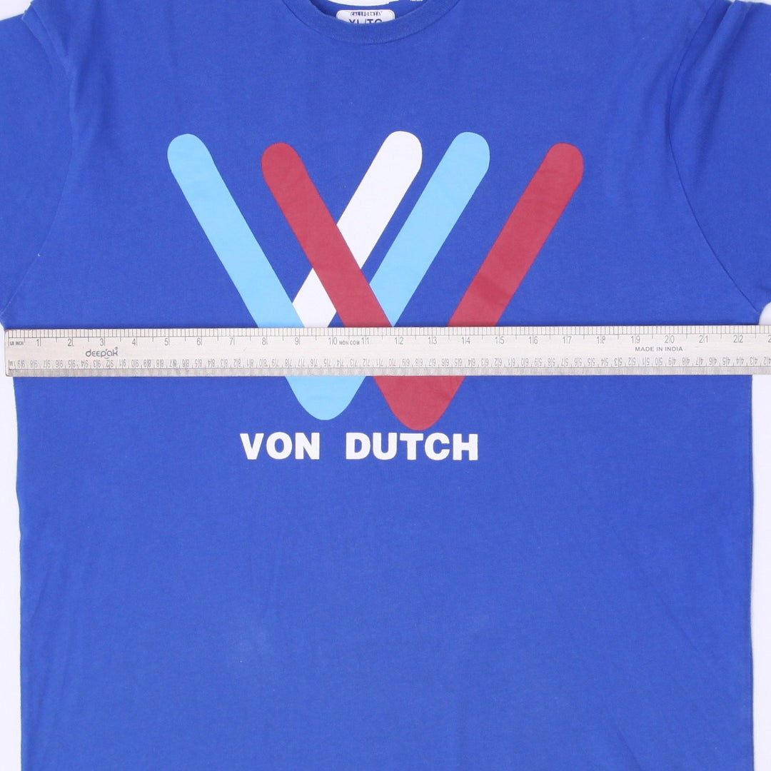 Mens Von Dutch California Blue Classic Spellout Logo Size XL