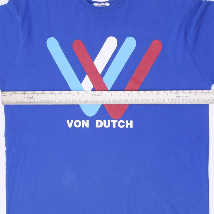 Mens Von Dutch California Blue Classic Spellout Logo Size XL