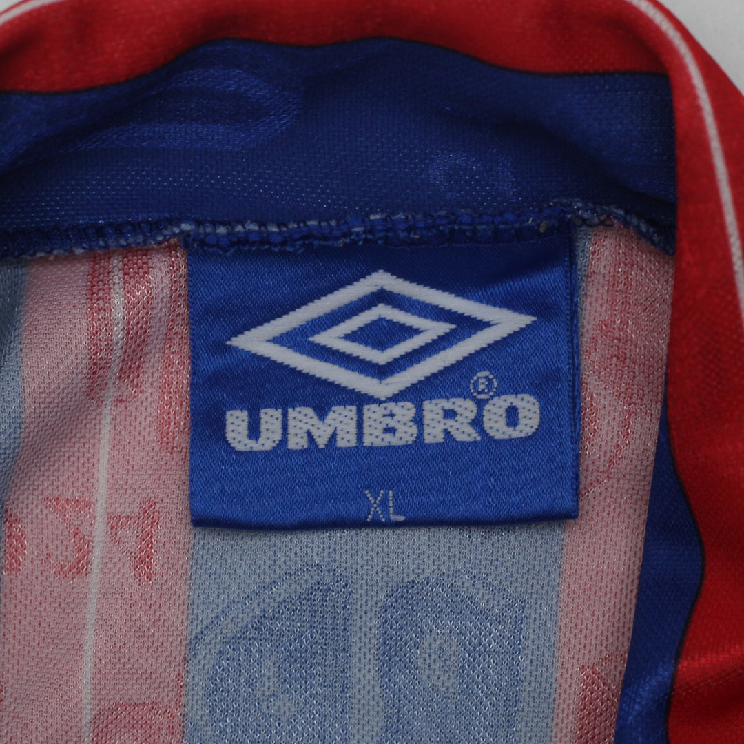 Vintage Umbro Striped Soccer Jersey Size XL Red & Blue Bold Stripes - Fashion Rerun Vintage Migration_Jersey