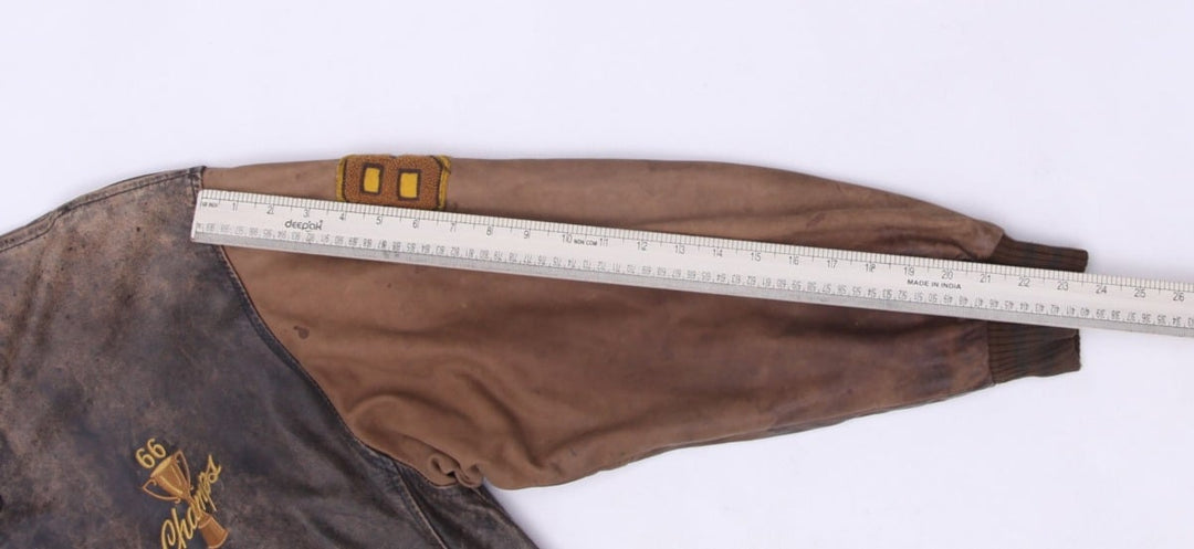 Vintage Gas House Gang 66 Champs Brown Leather Jacket L | Migration_Jackets - View 11 | Fashion Rerun