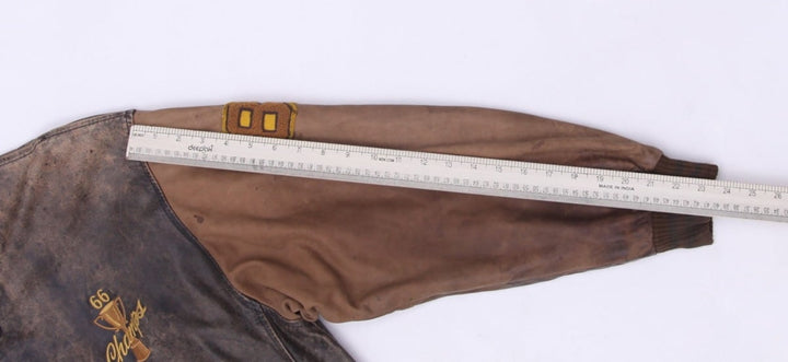 Vintage Gas House Gang 66 Champs Brown Leather Jacket L | Migration_Jackets - View 11 | Fashion Rerun