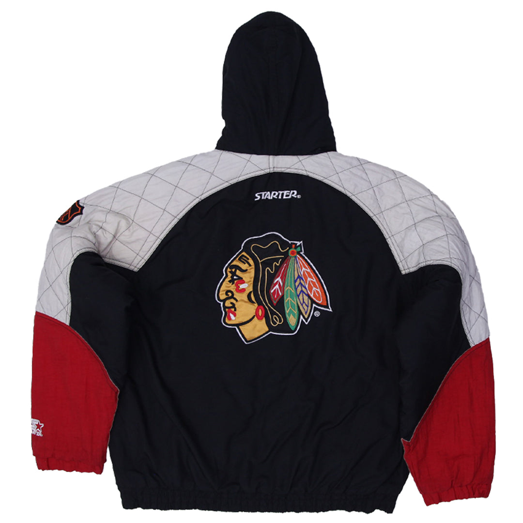 Vintage 90’s Chicago Blackhawks Starter NHL Hockey Sports Coat Jacket