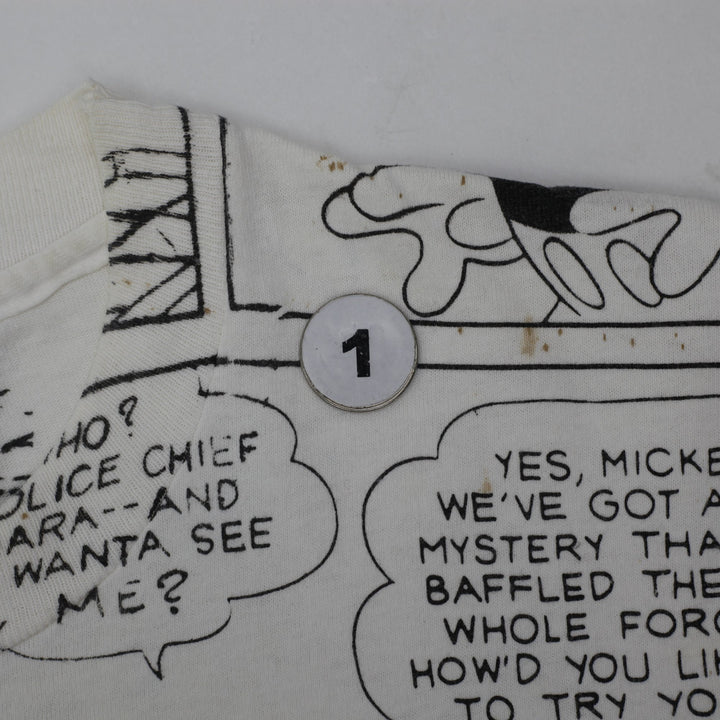 Vintage Mickey Mouse Comic Strip AOP T-Shirt Sherry's Tag USA Made Medium