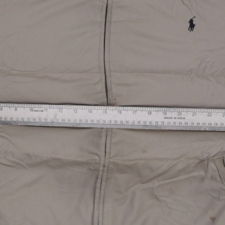 Vintage Mens Polo Ralph Lauren Puffer Jacket Beige Down Fill