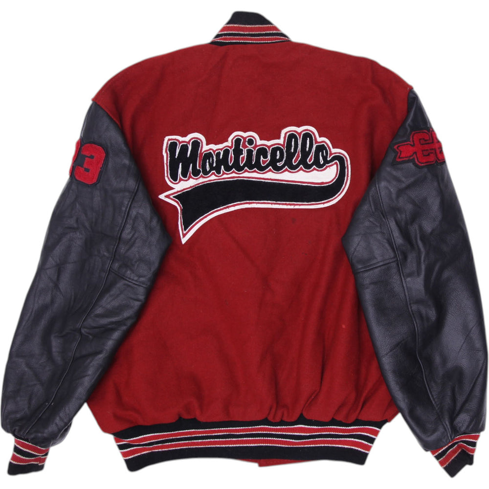 Vintage AST Wool Leather Varsity Jacket Size L | Migration_Jackets - Side View | Fashion Rerun