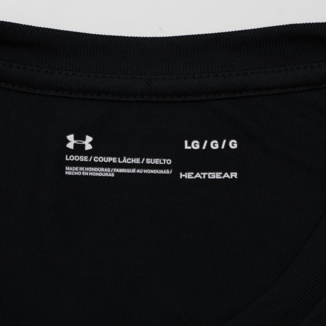 Mens Under Armour HeatGear Black T-Shirt Short Sleeve Athletic