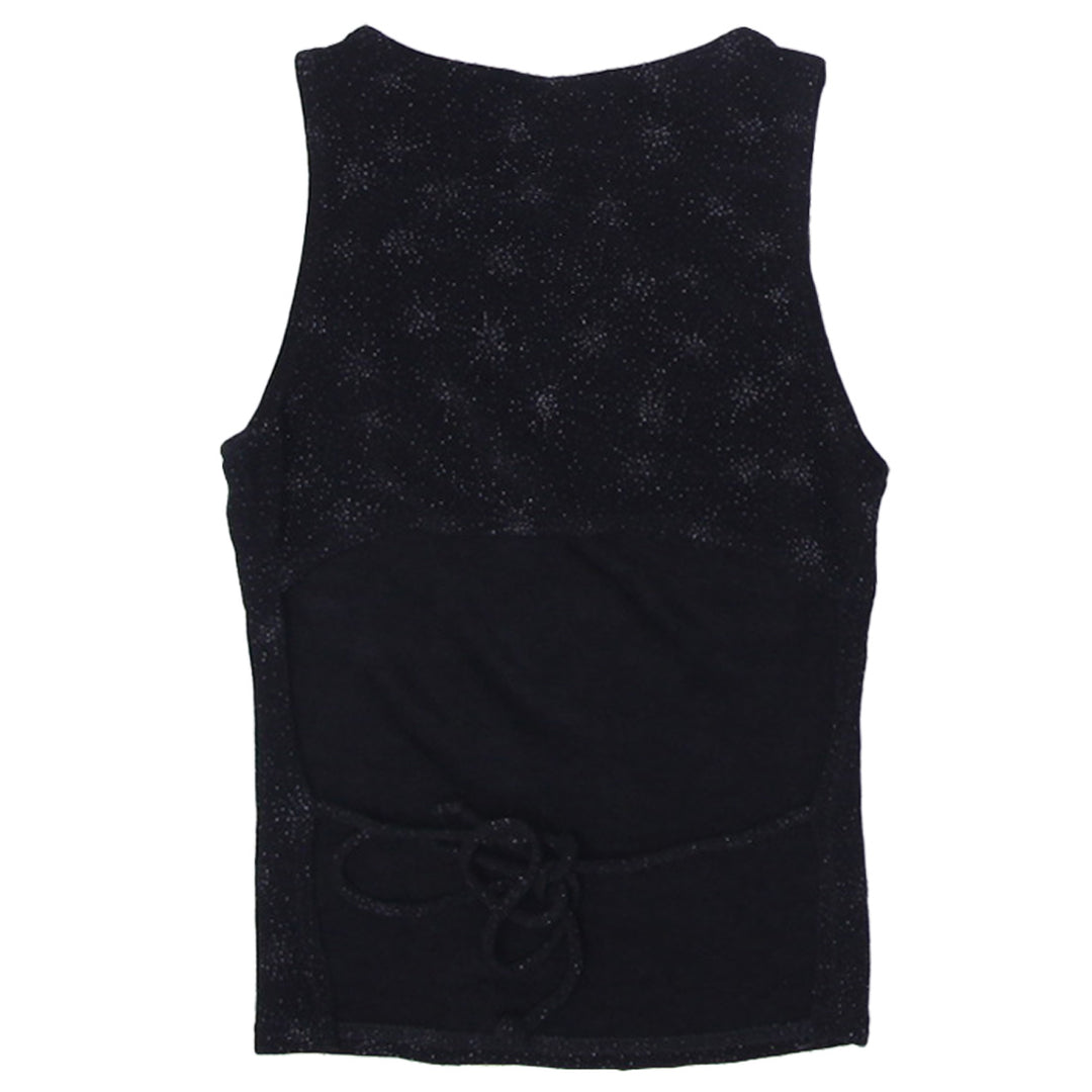 Y2K Ladies City Triangles Glittered Sleeveless Tops