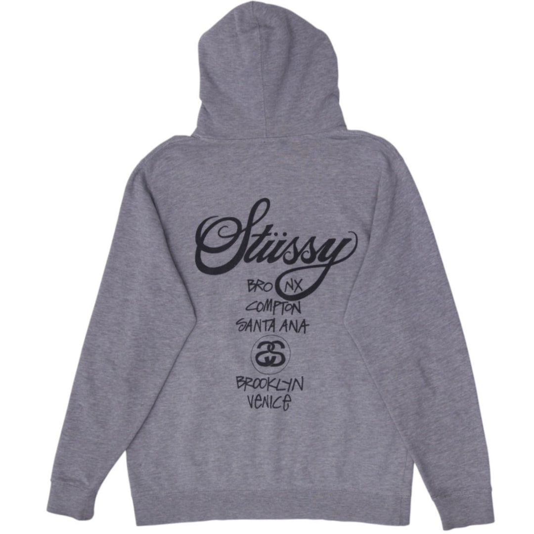 Mens Stussy World Tour Hoodie Pullover Hoodie Size L