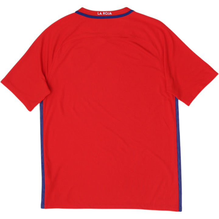 Mens Chile 2016-17 Home Football Jersey Nike Red Copa America Size L