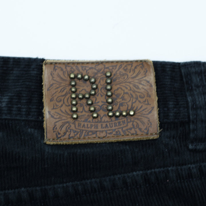 Ladies Ralph Lauren Sport Black Corduroy Casual Style Pants Size 8