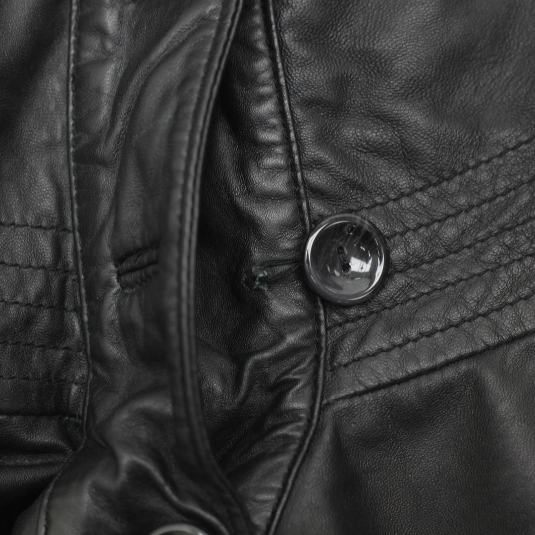 Y2K Ladies Bebe Casual Leather Jacket Size XS