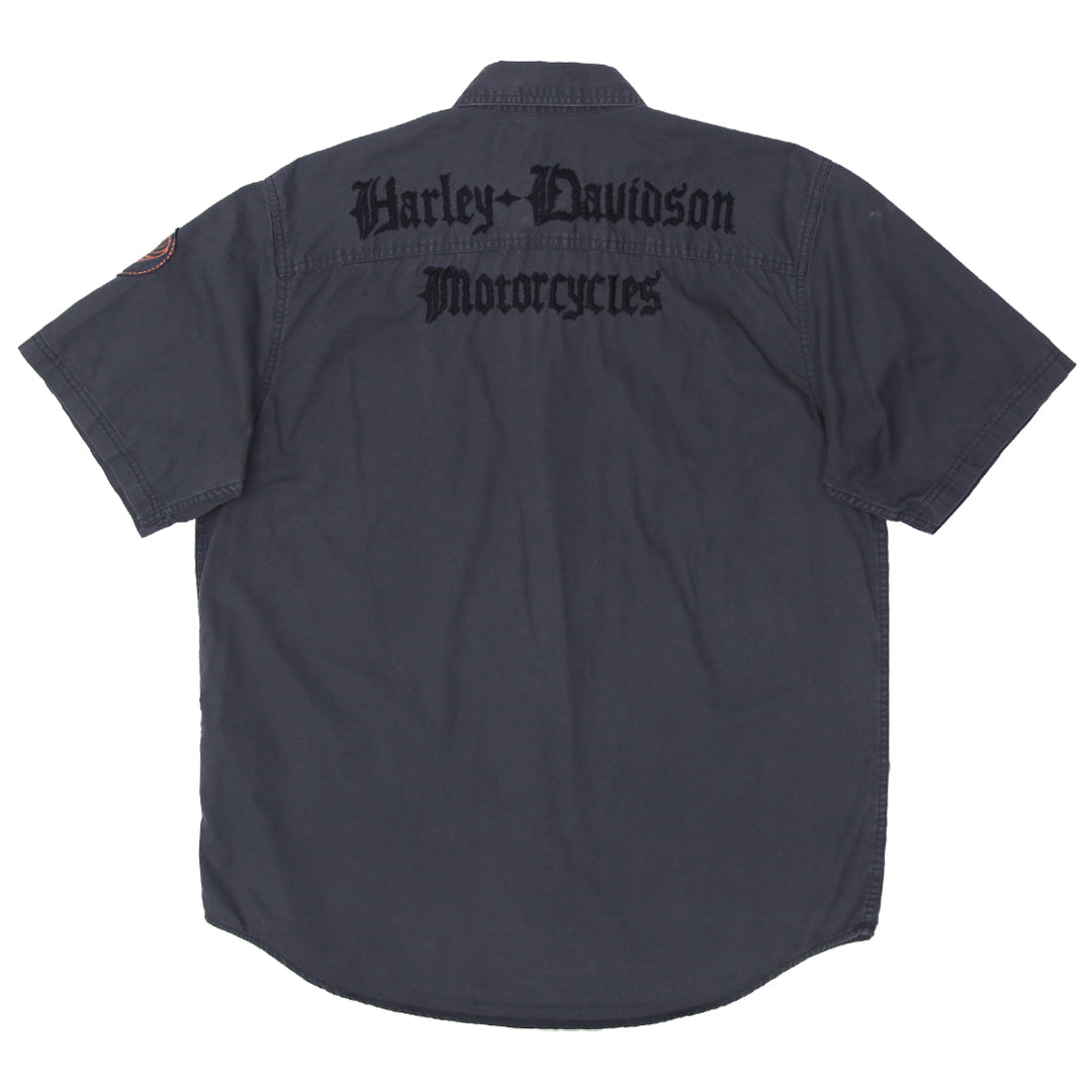Mens Harley Davidson Motorclothes Embroidered Shirt - Fashion Rerun Vintage Migration_Shirt
