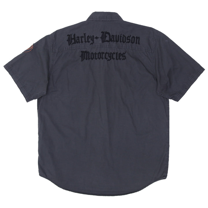 Mens Harley Davidson Motorclothes Embroidered Shirt - Fashion Rerun Vintage Migration_Shirt
