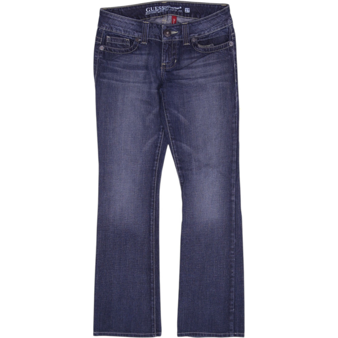 Y2K Ladies Guess Daredevil Bootcut Low Rise Denim Jeans Size 27
