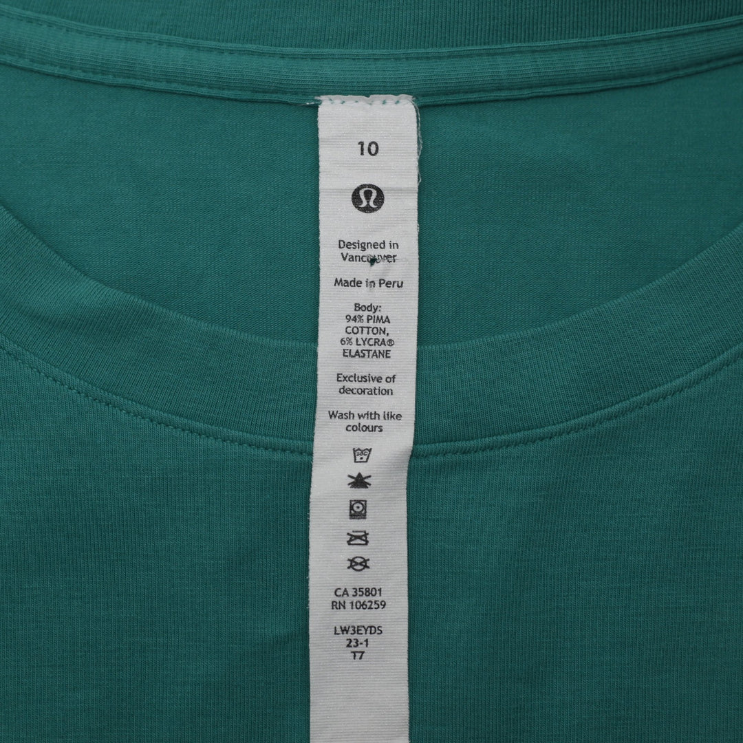 Ladies Lululemon Love Crew Short Sleeve Pima Cotton T-Shirt Size 10