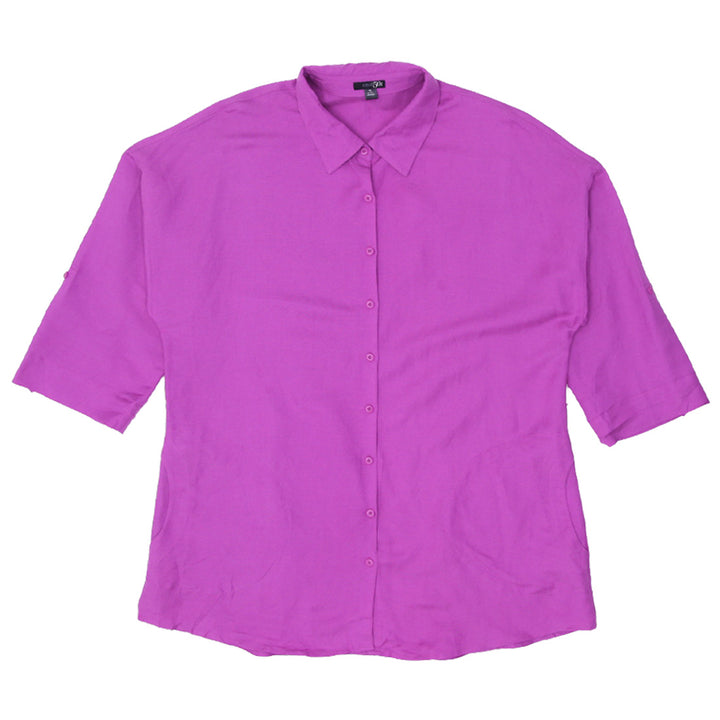 Ladies East 5TH Quarter Sleeve Purple Blouse