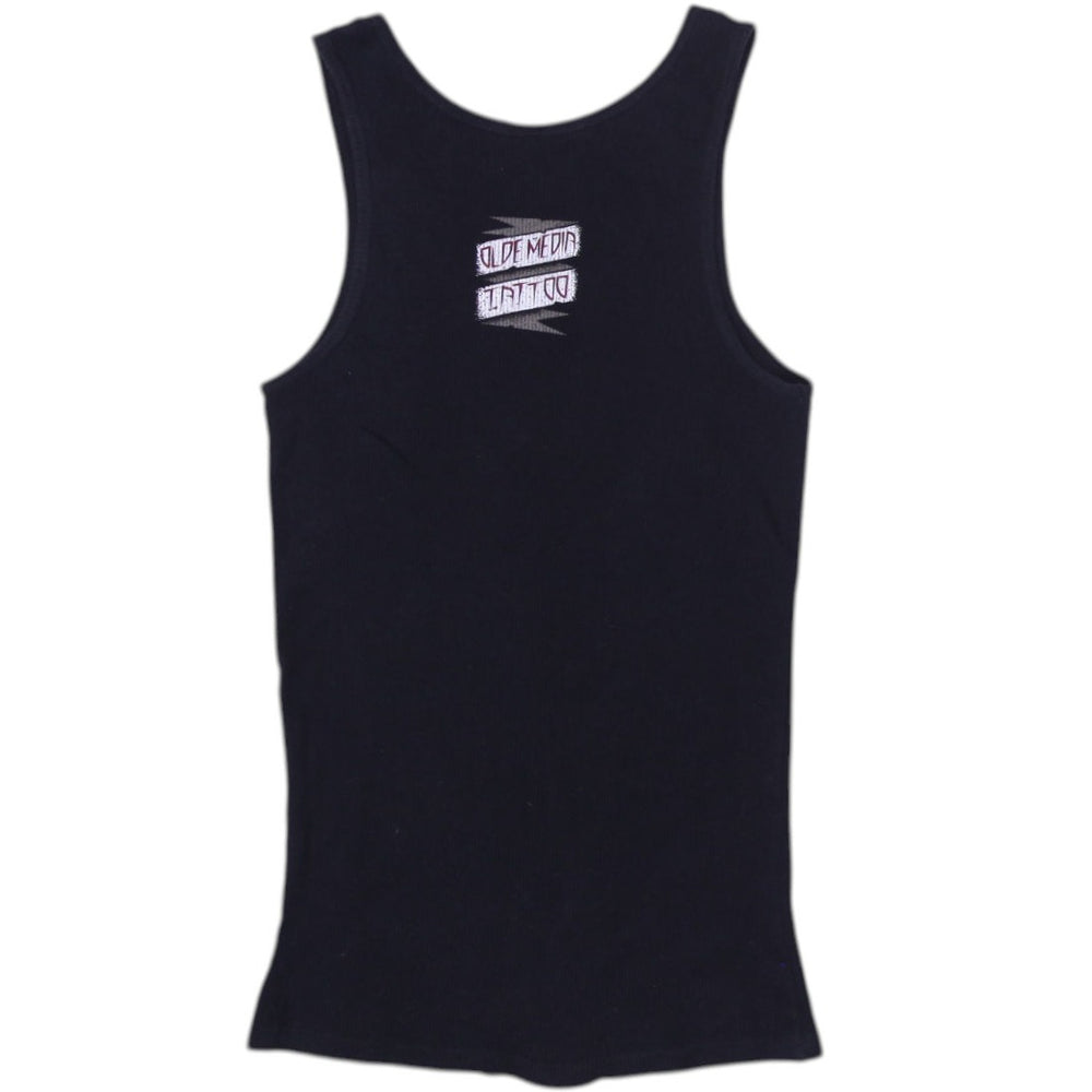 Y2K Ladies Black Graphic Eagle Print Tank Top Size L | Migration_Tops - Side View | Fashion Rerun