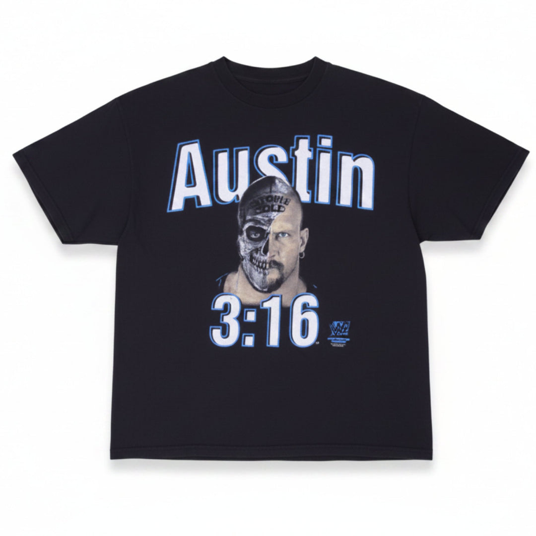 Vintage 90s Stone Cold Steve Austin 3:16 Split Face Wrestling T Shirt Size XL | Migration_T-Shirts | Fashion Rerun
