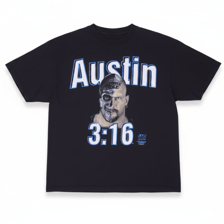 Vintage 90s Stone Cold Steve Austin 3:16 Split Face Wrestling T Shirt Size XL | Migration_T-Shirts | Fashion Rerun