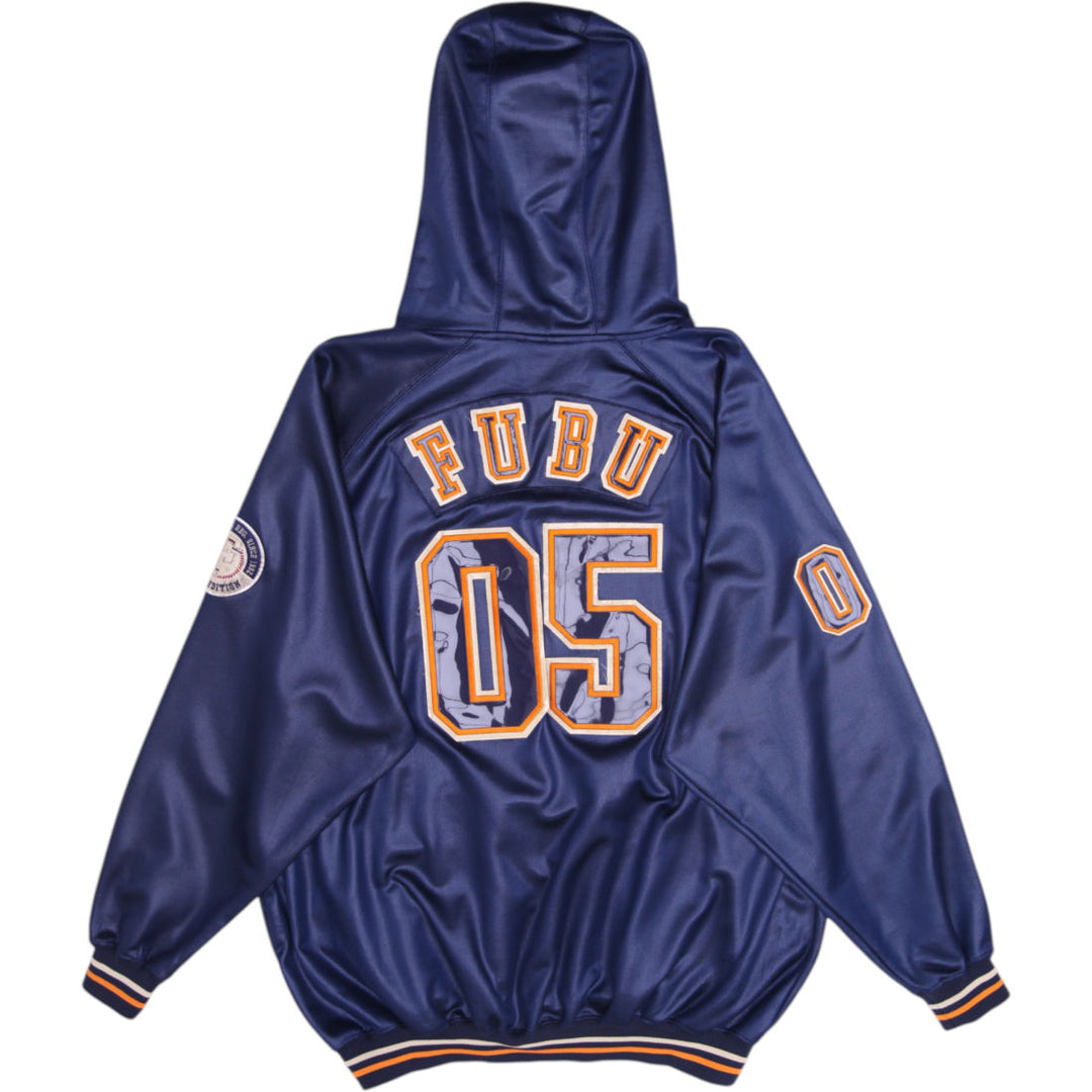 Vintage 90s FUBU Athletics Uptown Mesh Jersey Hoodie Size XL