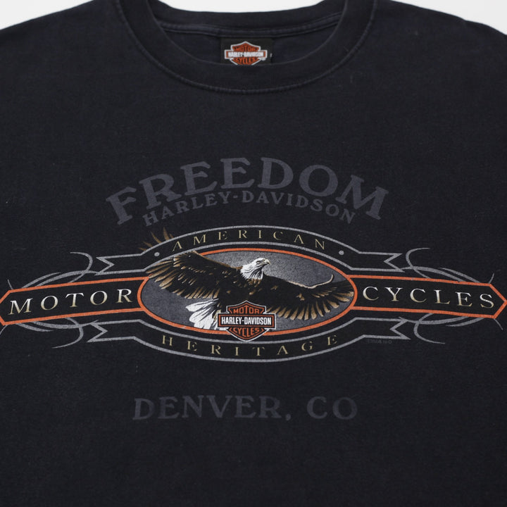 Vintage Harley Davidson Freedom Eagle Denver CO T-Shirt Size L