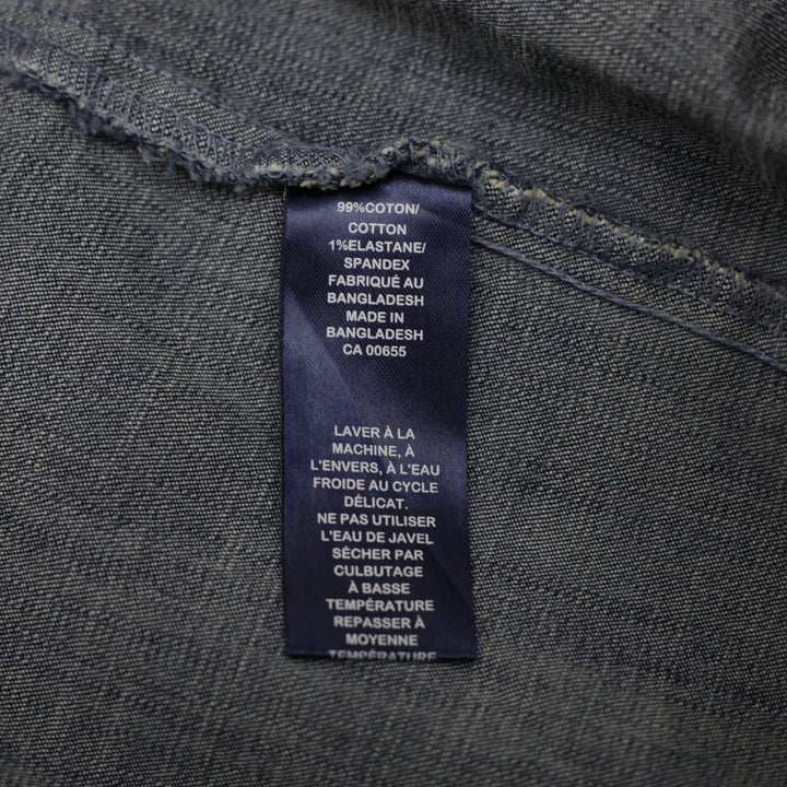 Y2K Ladies Contrast Denim Mini Skirt Dark Wash Cargo Flap Pockets