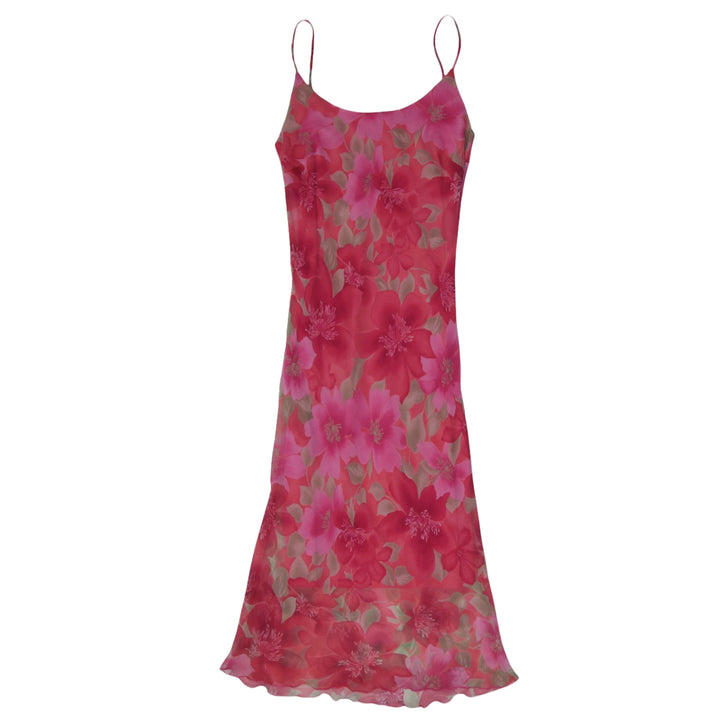 Y2K Ladies Smart Set Strappy Floral Chiffon Dress