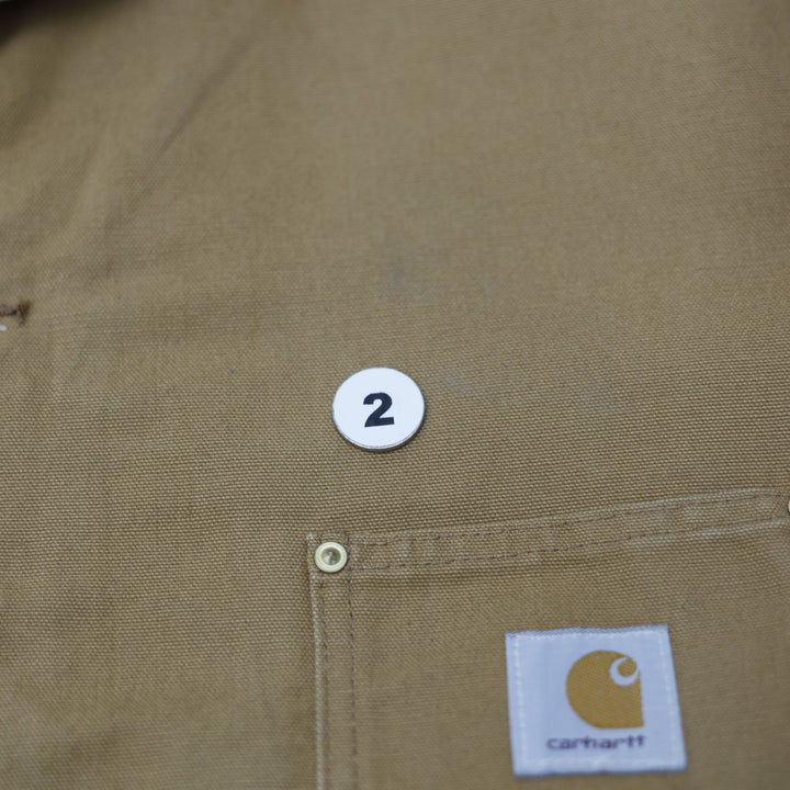 Vintage 90s Carhartt C01 BRN Blanket Lined Jacket Size 50